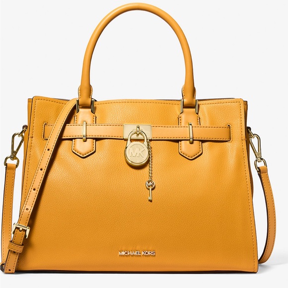 Michael Kors Hamilton Medium Satchel in Golden Rod - Picture 1 of 5